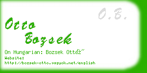 otto bozsek business card